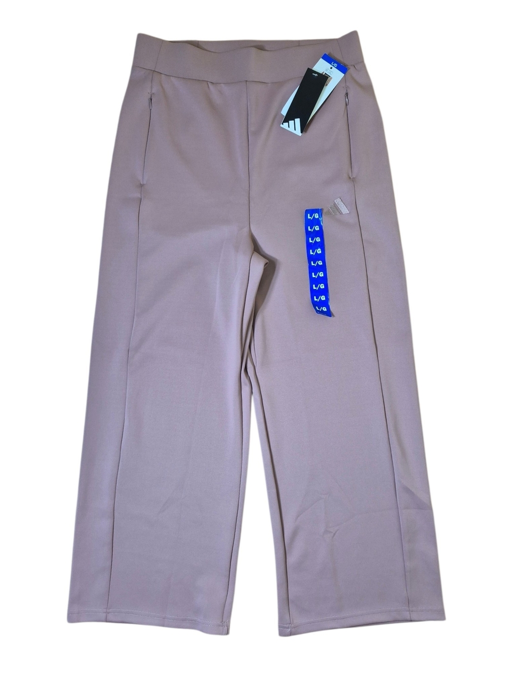 Adidas Women's Lifestyle Wide Leg Pants Large - Wonder Taupe NWT